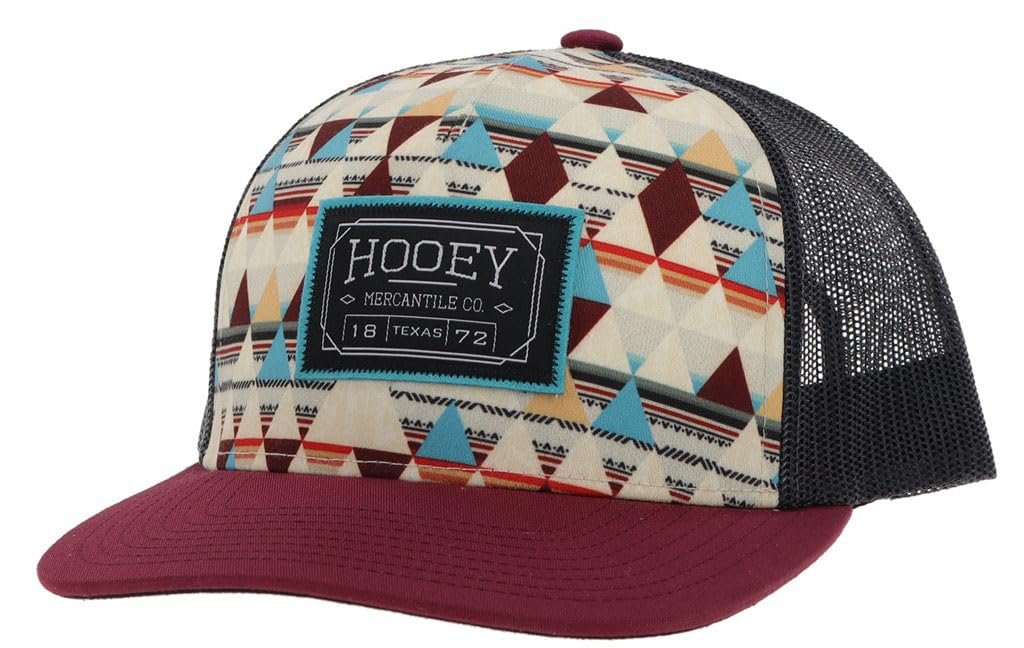 HOOEY Youth Doc Pattern 5 Panel Trucker Cap Front Angle View