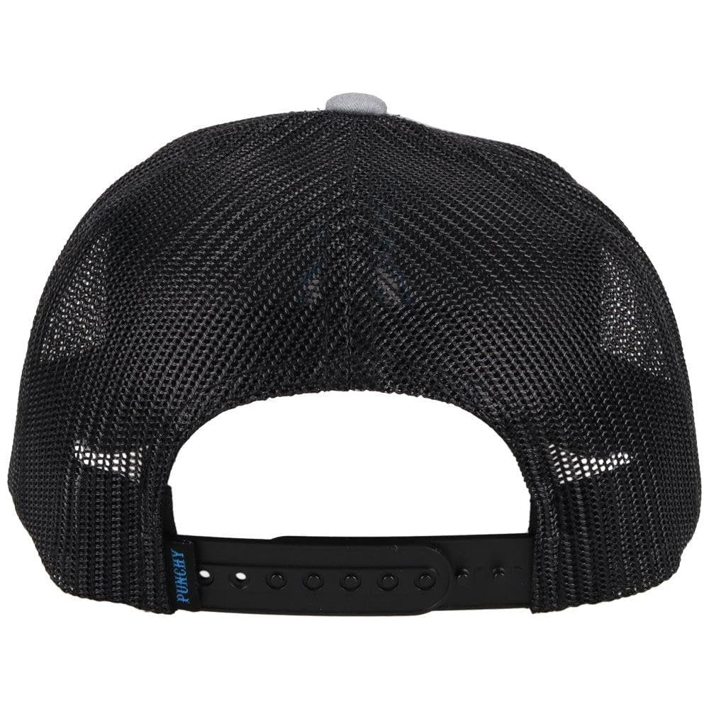 Back View of HOOEY Youth Punchy Grey Western Cap