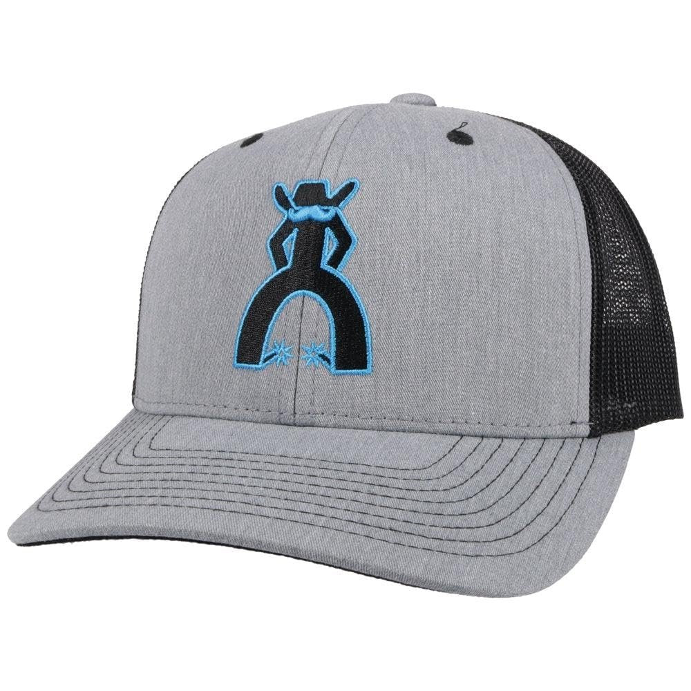 HOOEY Youth Punchy Grey Western Cap Front Angle View