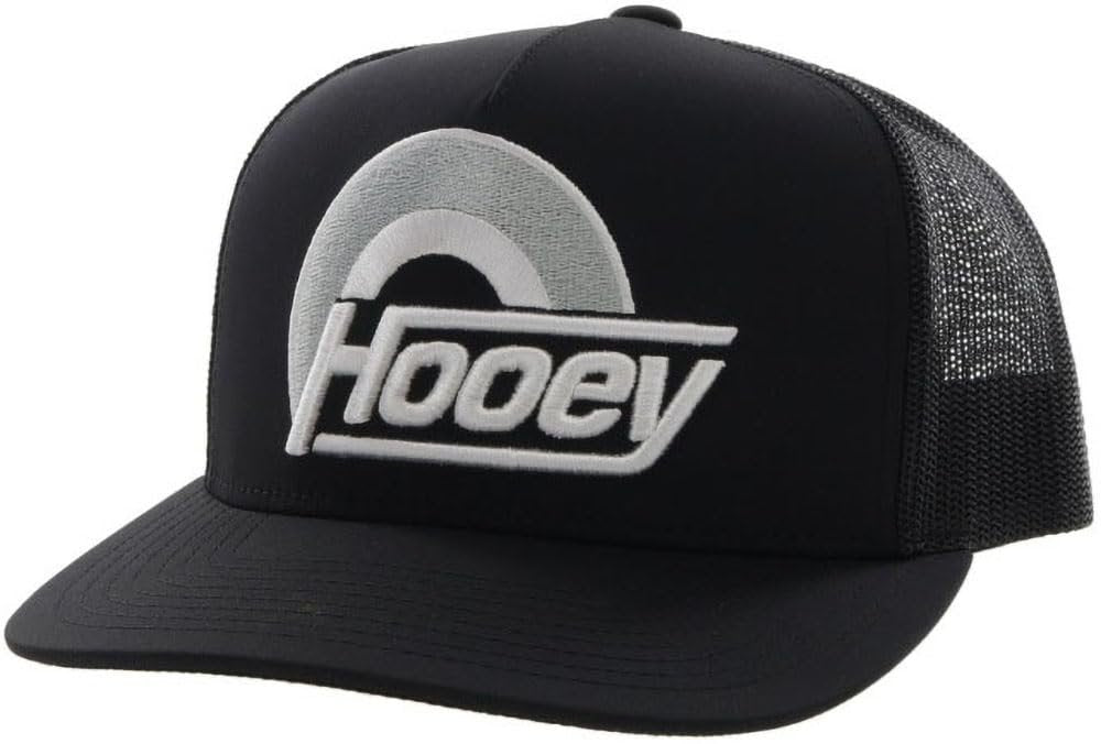 HOOEY Youth Suds Black 6 Panel Trucker Hat Front Angle View