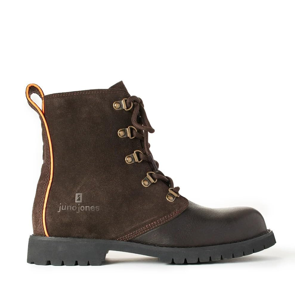 Juno Jones Womens Hadaway Steel Toe Work Boots Cocoa EH Rated Electrical Hazard Safety Boots