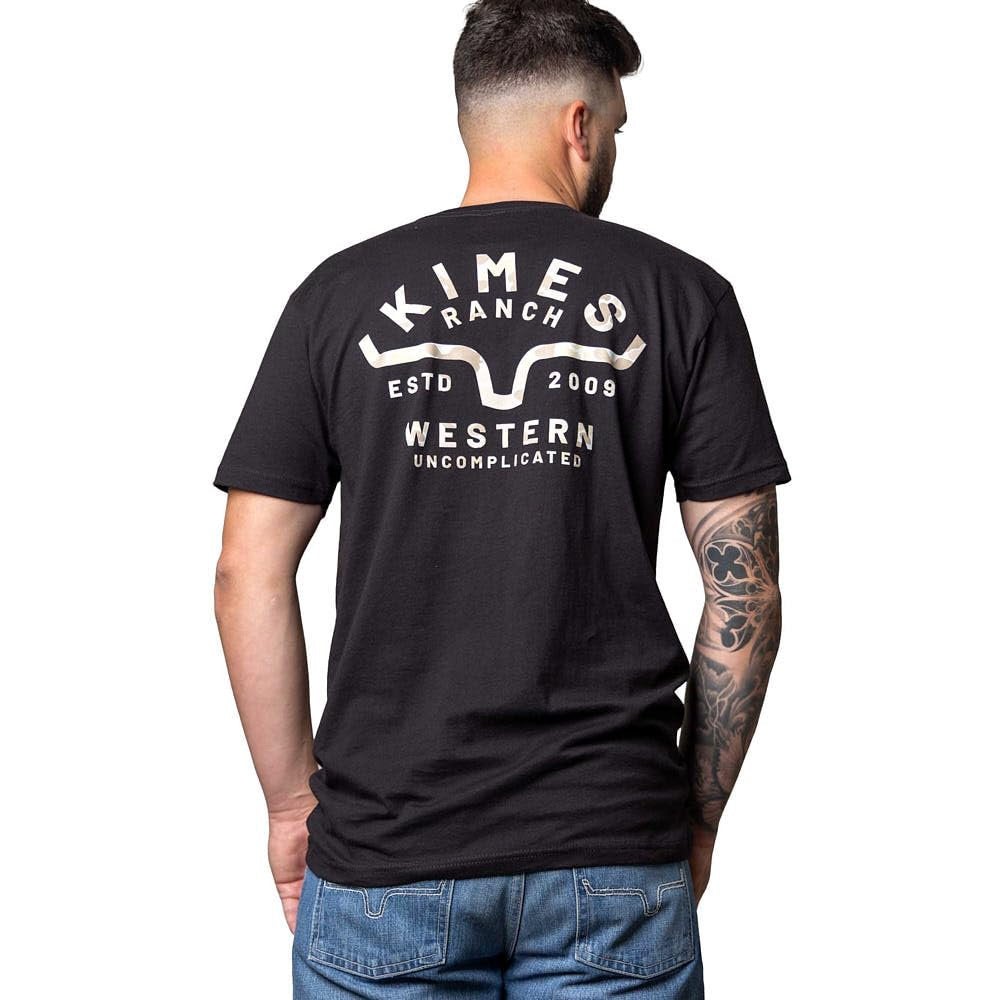 Back View of Kimes Ranch Men's Grandview Premium Western Graphic Tee