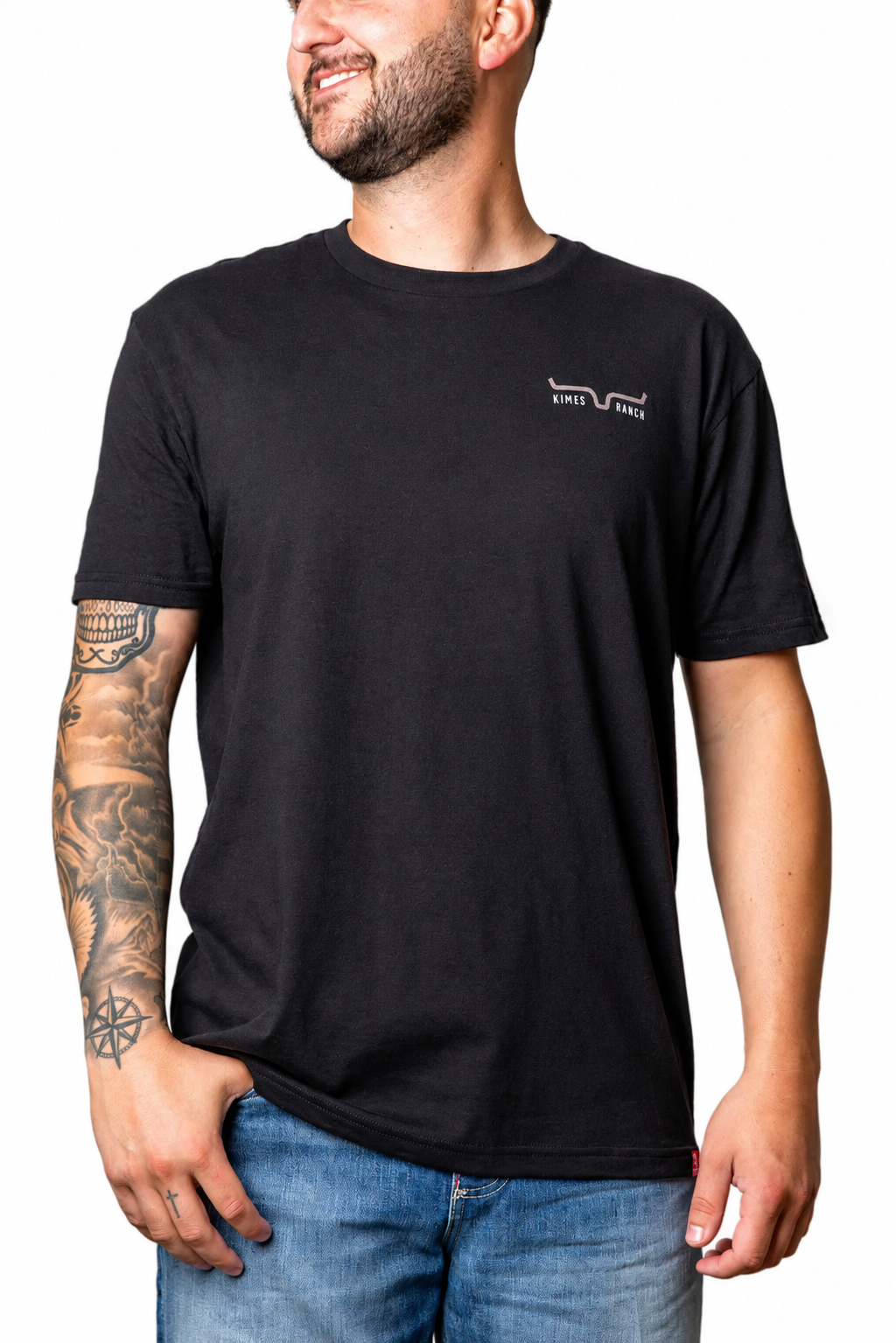 Kimes Ranch Men’s American Cowboy T-Shirt Western Graphic Tee Front View