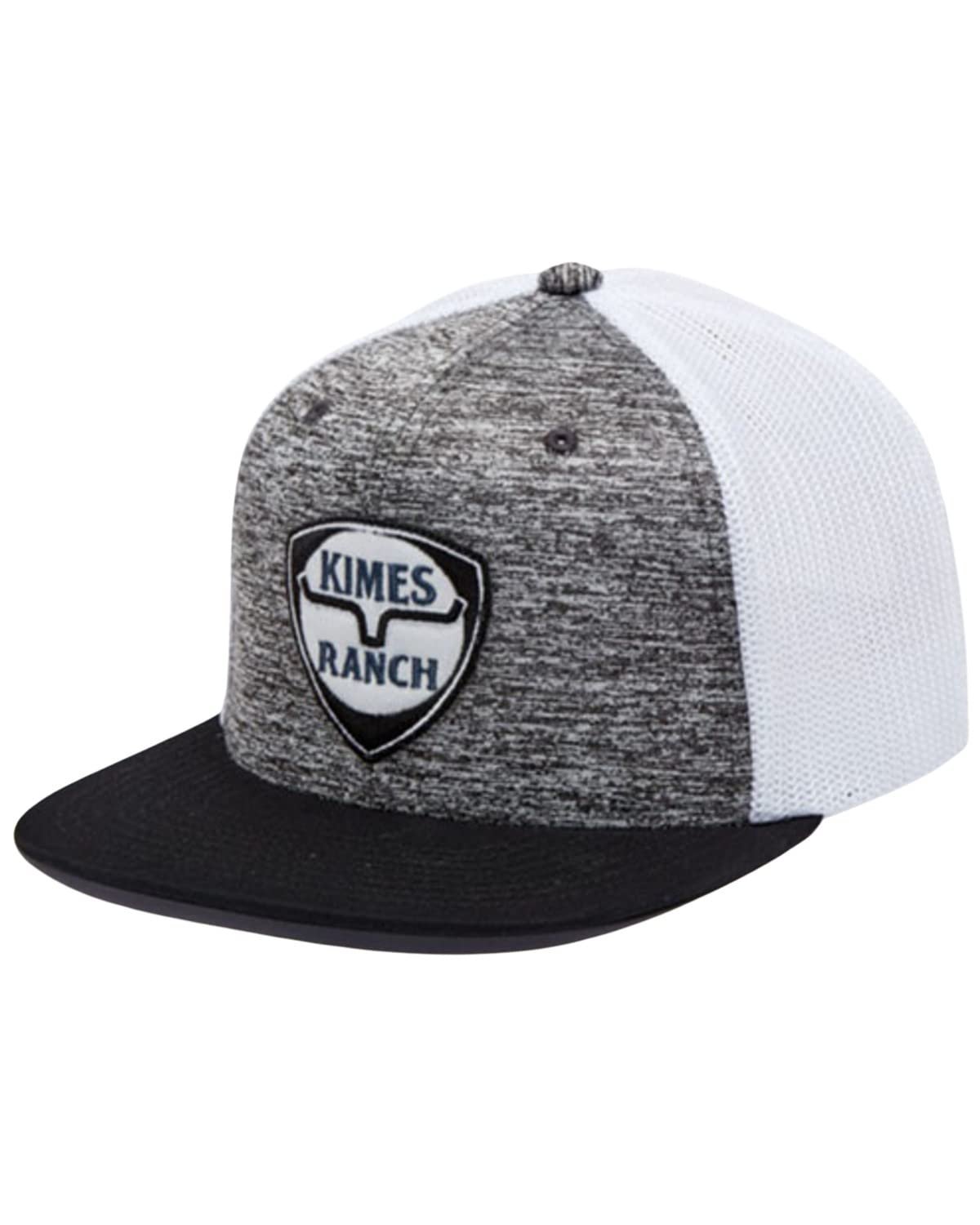 Kimes Ranch On Point snapback hat in silver featuring a structured front, adjustable fit, and classic western style.