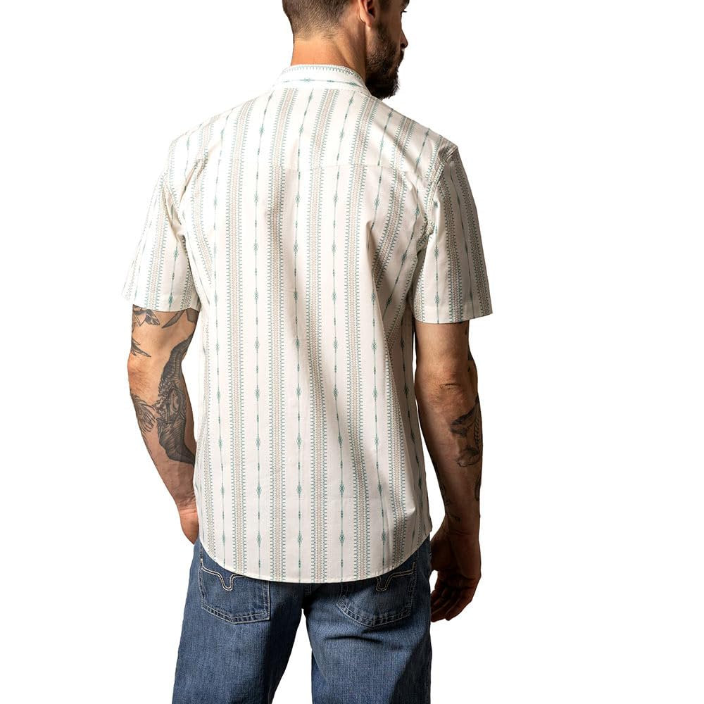 Back view of Kimes Ranch Men's Sonny western shirt showing traditional western yoke and comfortable fit