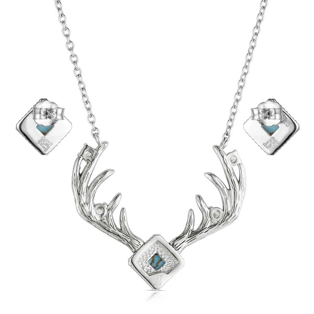 Back of Montana Silversmiths Women's Rugged Beauty Turquoise Jewelry Set