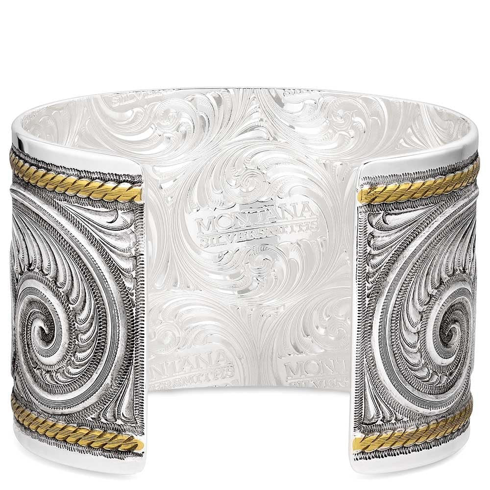 Back of Montana Silversmiths Women's Meadow Majesty Cuff Bracelet