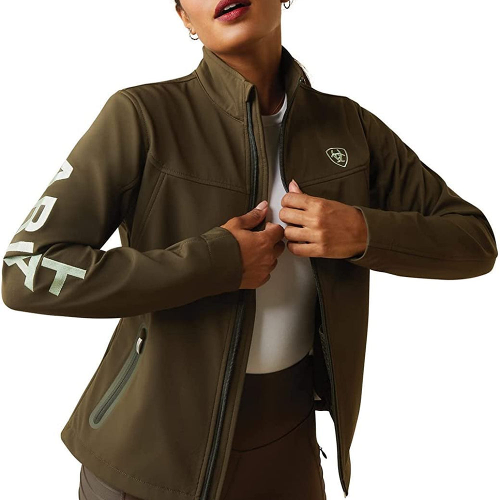 
                  
                    Woman Wearing Ariat Women's New Team Softshell Jacket in Relic Green
                  
                
