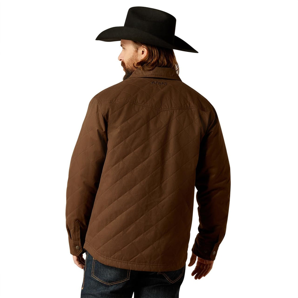 
                  
                    Back of Ariat Men's Grizzly Shirt Jacket in Demitasse
                  
                