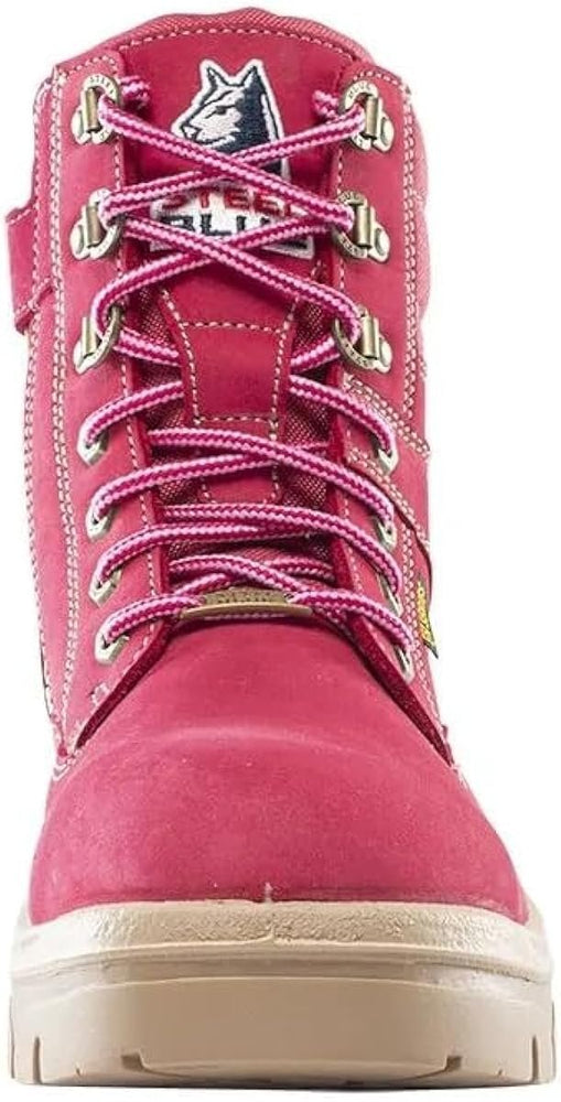 
                  
                    Front of Steel Blue Southern Cross Ladies Safety Boot in Pink
                  
                