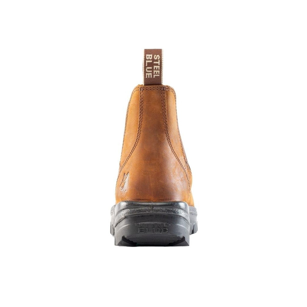 
                  
                    Back of Steel Blue Hobart PR Met: Bump Work Boot in Brown
                  
                