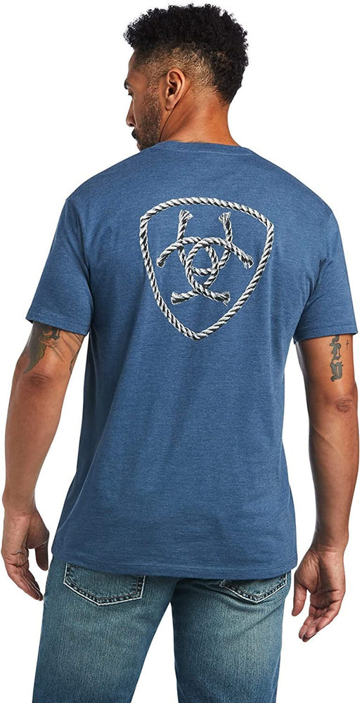 
                  
                    Back of Ariat Men's Graphic T-Shirt in Blue
                  
                