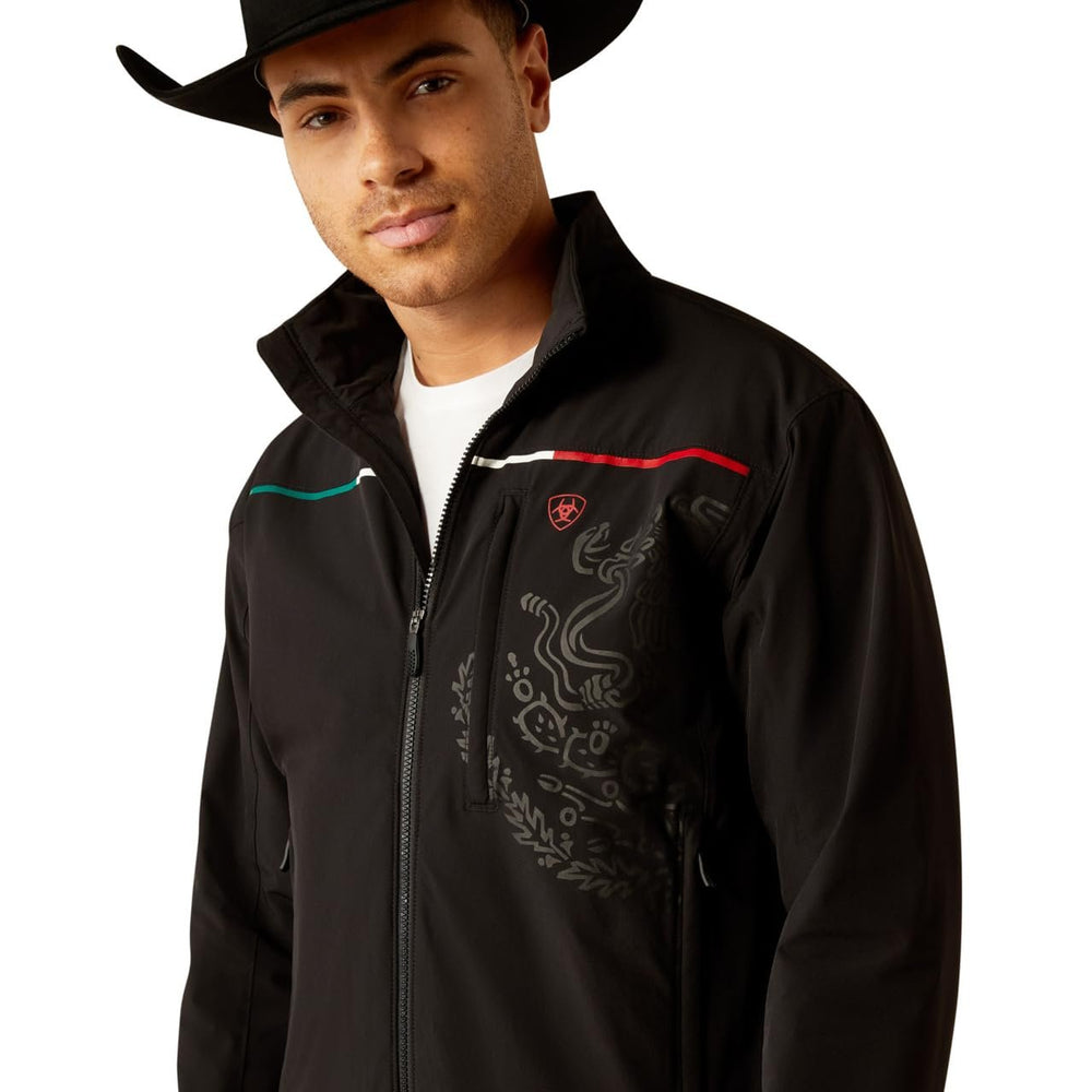 
                  
                    Close-up of Ariat Men's Pioneer StretchShell Mexico Jacket
                  
                