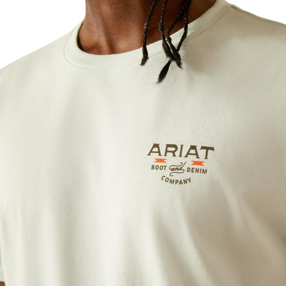 
                  
                    Logo on Ariat Men's Lucky Shoe T-Shirt
                  
                