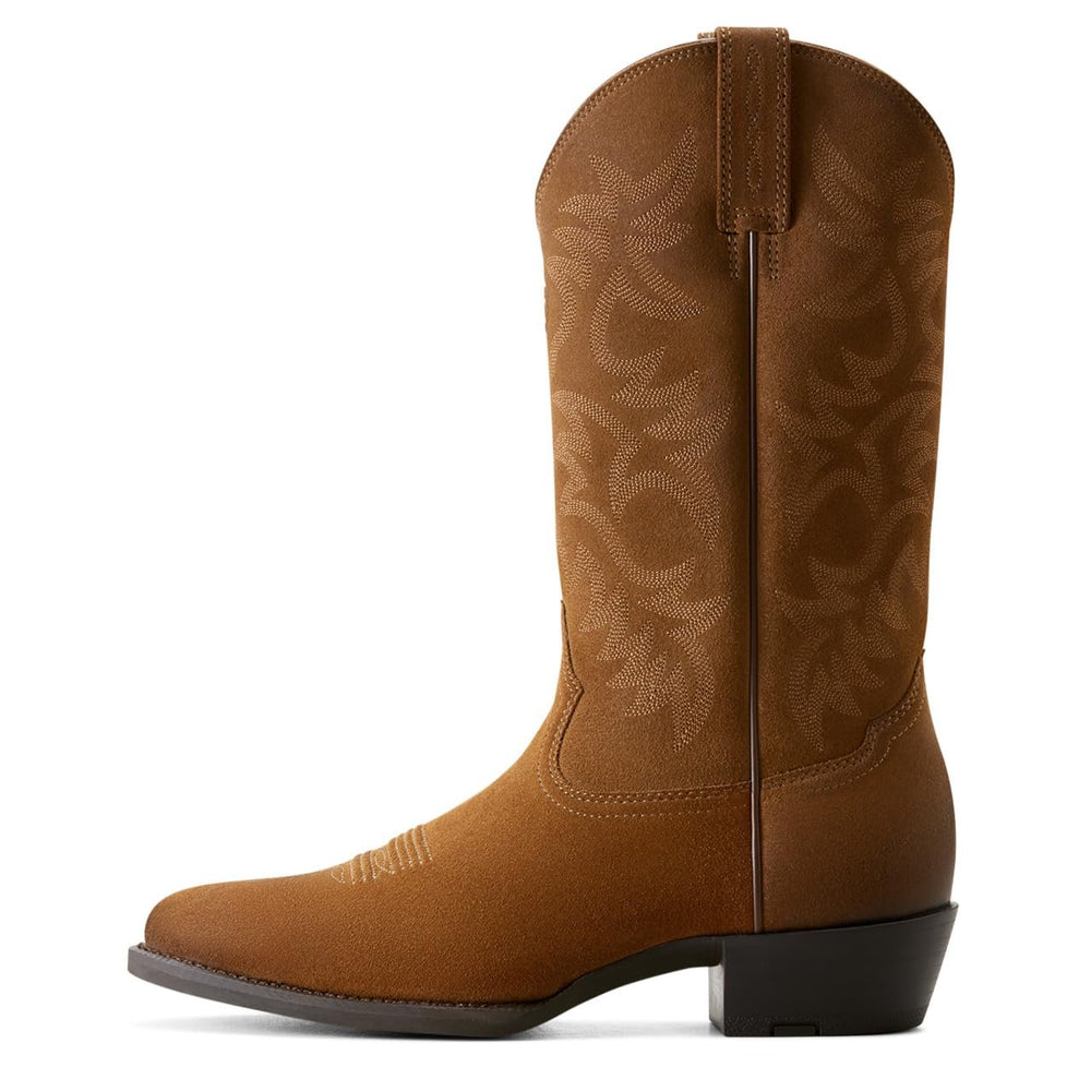 
                  
                    Side Profile of Ariat Men's Heritage R Toe Western Boot in Dijon Suede
                  
                