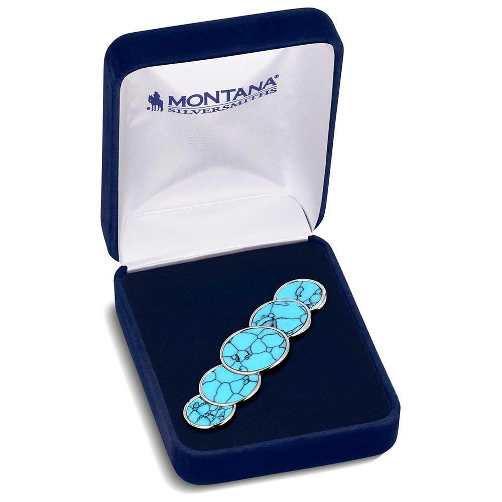 
                  
                    Montana Silversmiths Western Horizon Turquoise Barrette in Padded Box
                  
                