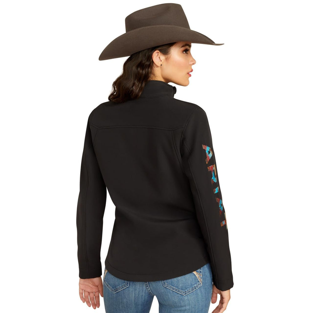 
                  
                    Back of Ariat Women's New Team Softshell Jacket in Black/Serrano
                  
                