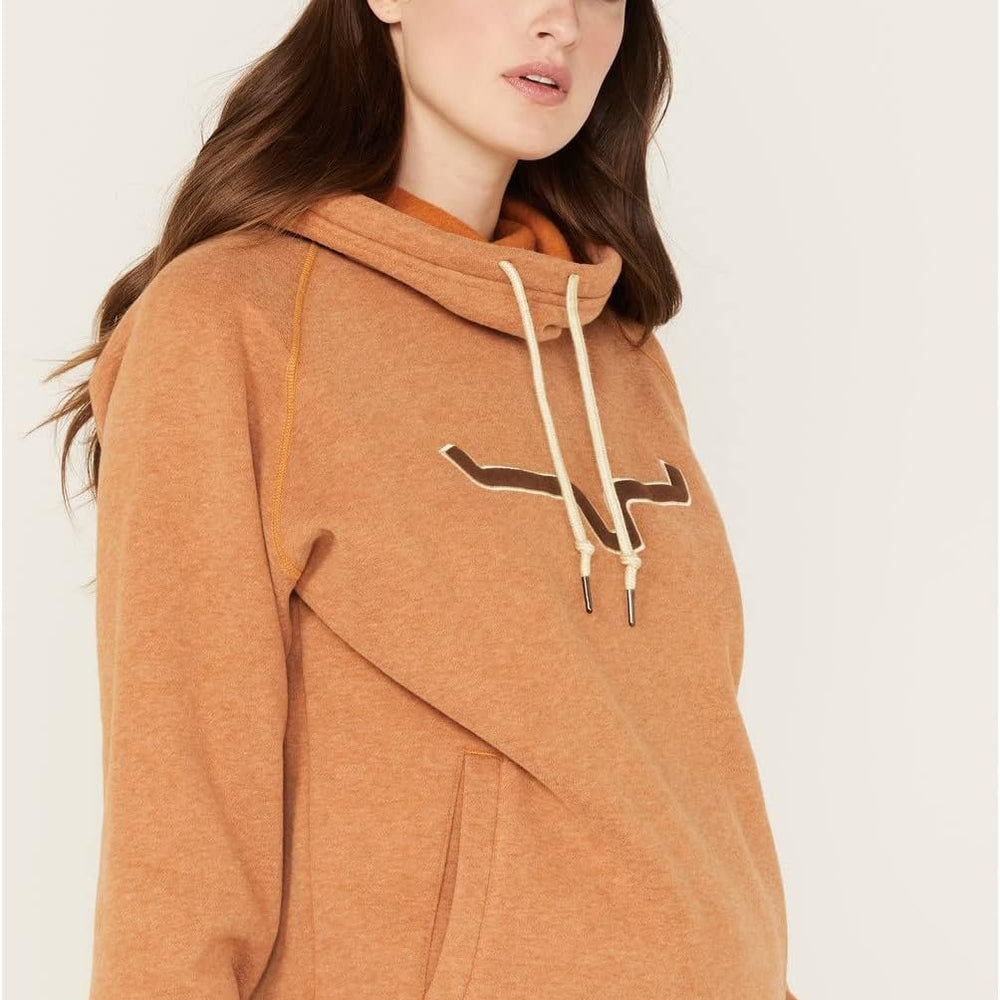 
                  
                    Close-up of Kimes Ranch Women's Two Scoops Hoodie in Rusty Heather
                  
                