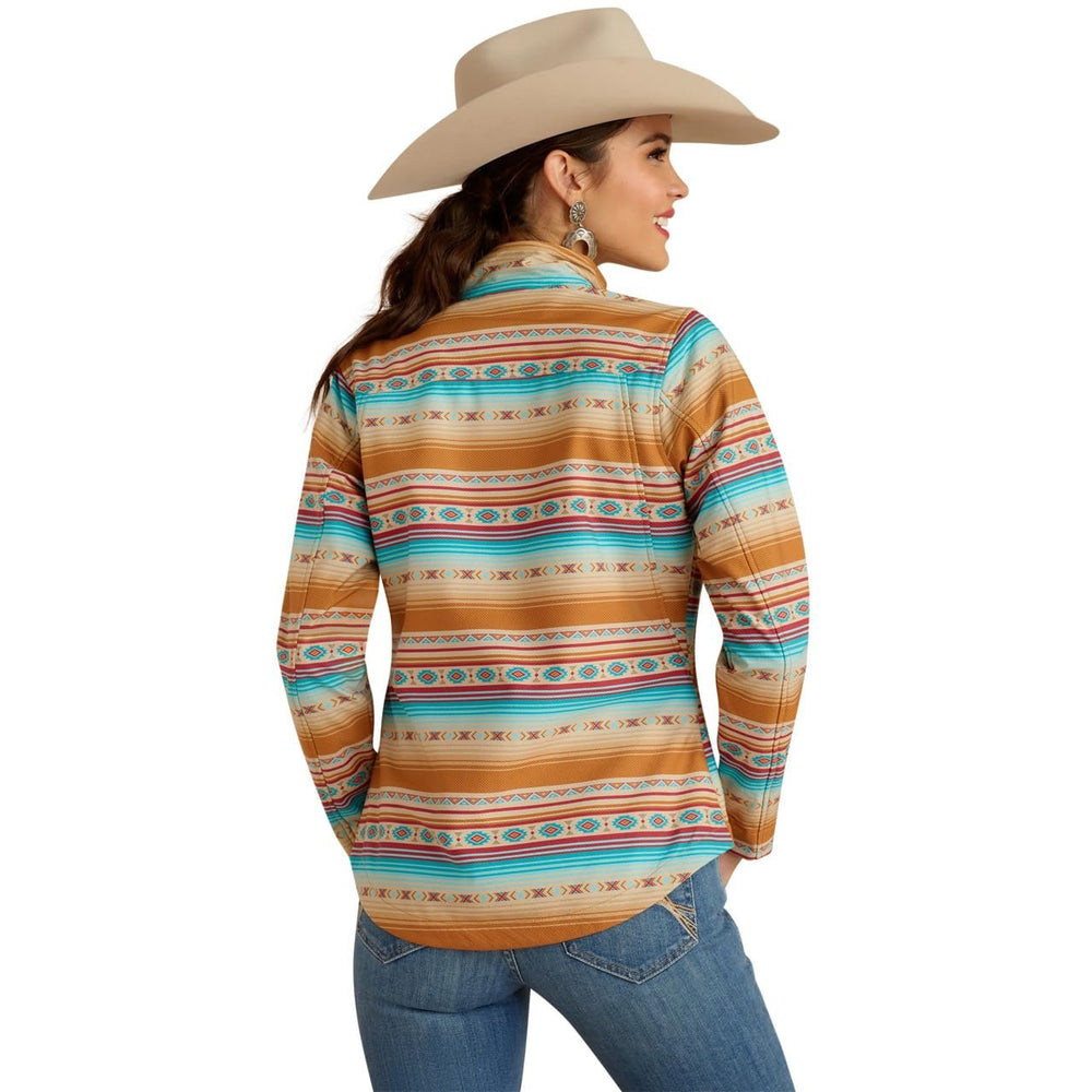 
                  
                    Back of Ariat Women's New Team Softshell Print Jacket in Fallon Serape Print
                  
                