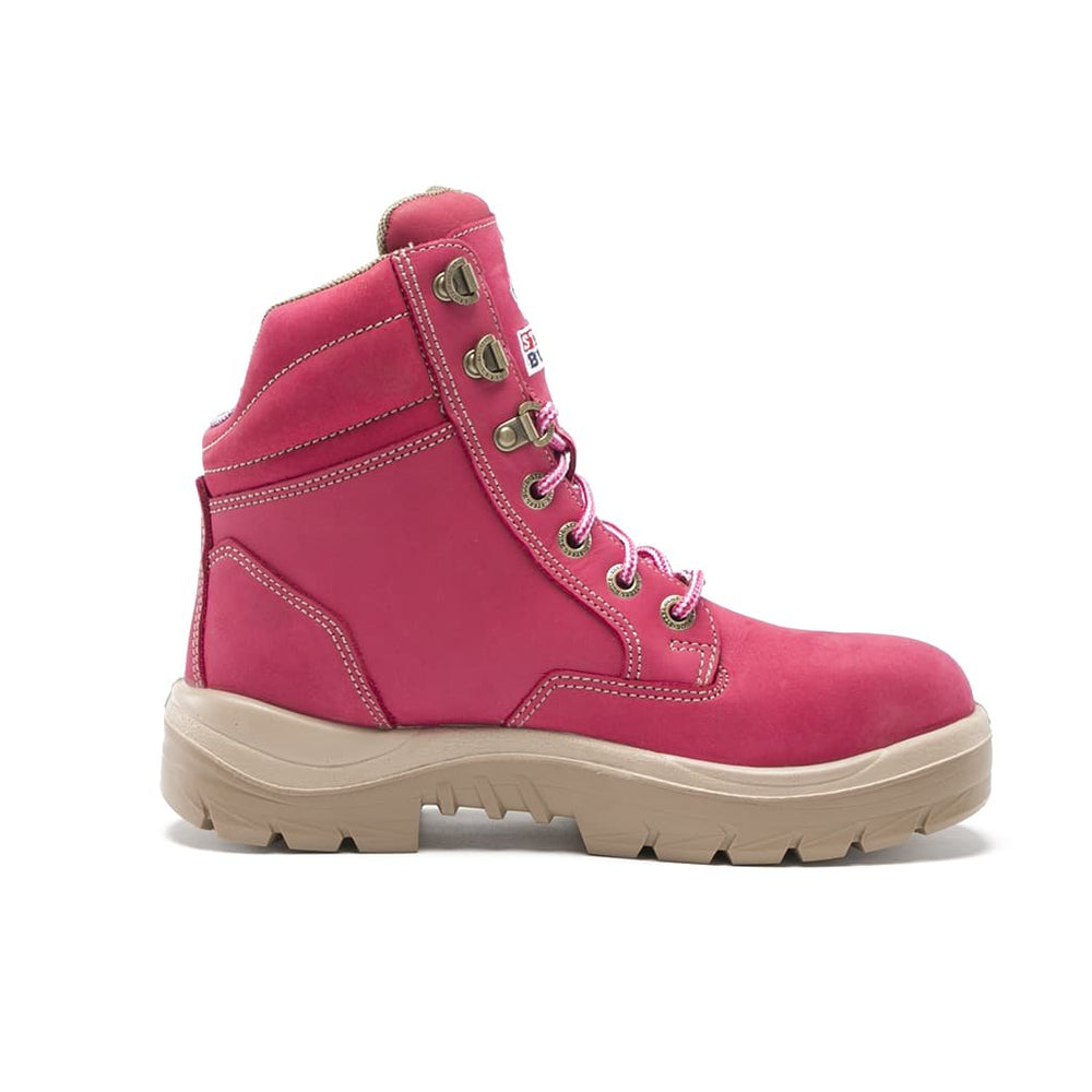 
                  
                    Side of Steel Blue Southern Cross Ladies Safety Boot in Pink
                  
                