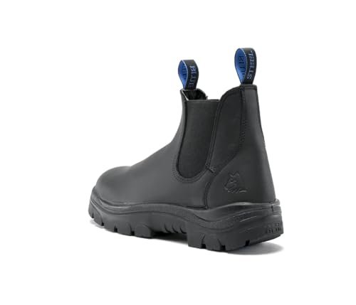 
                  
                    Angled Back View of Steel Blue Hobart: Soft Toe Work Boot in Black
                  
                