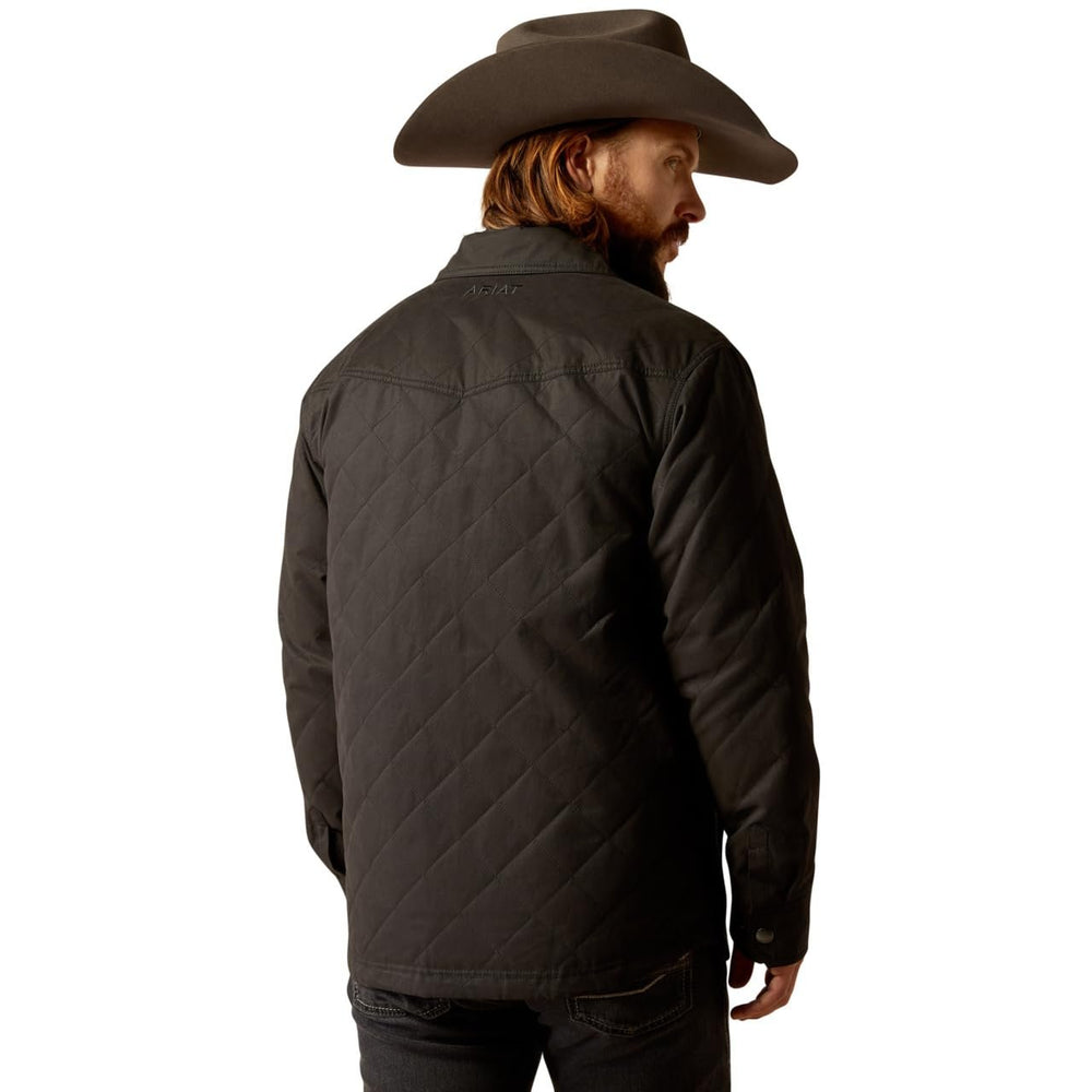 
                  
                    Back of Ariat Men's Grizzly Shirt Jacket in Black
                  
                