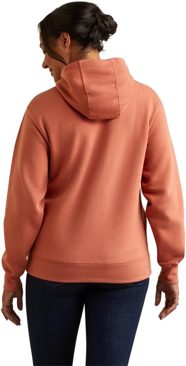 Back of Ariat Women's REAL Branded Logo Hoodie in Aragon