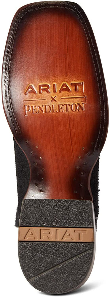 
                  
                    Outsole of Ariat Men's Circuit Proud Western Boot in Black Hippo Print/Kiva Steps
                  
                