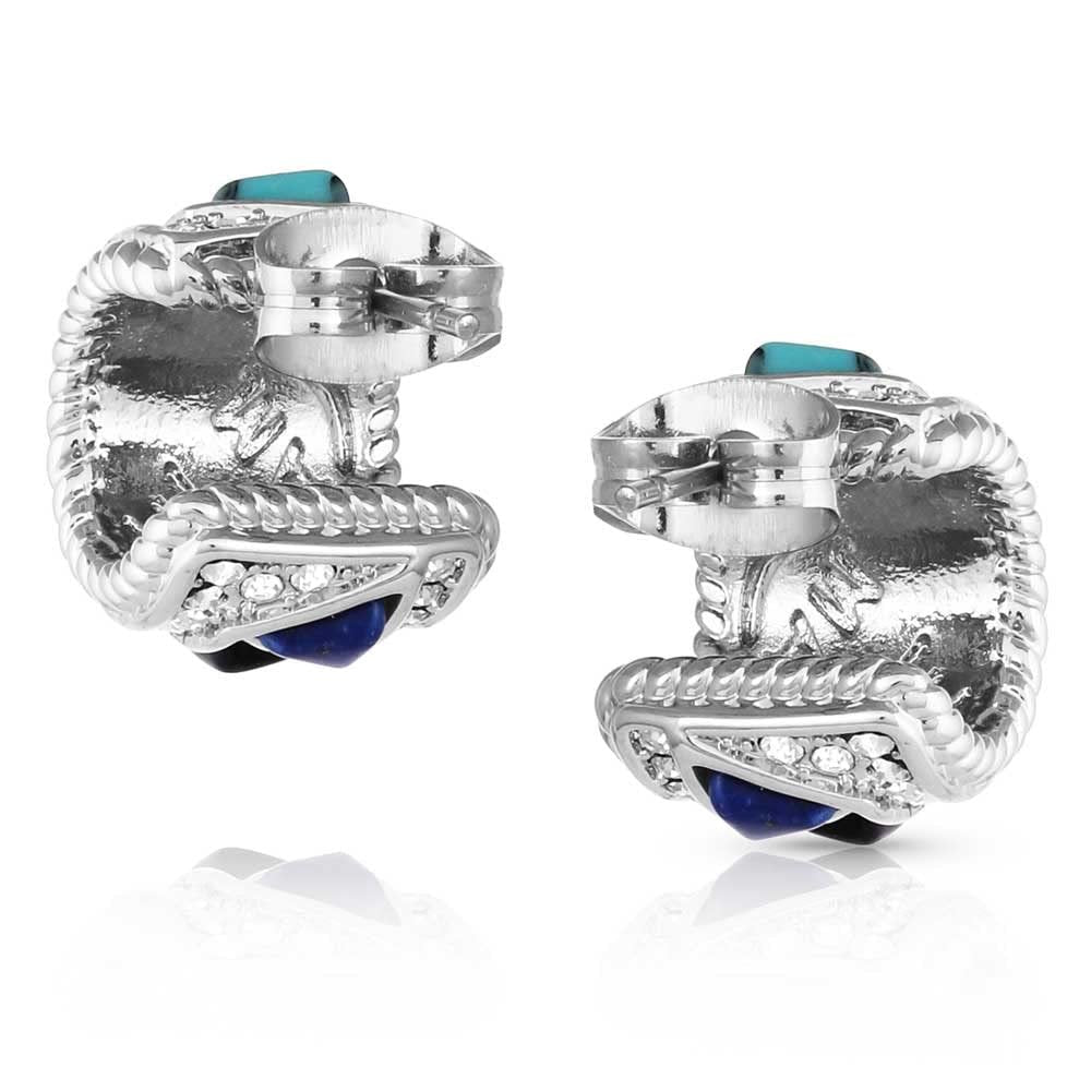 Back of Montana Silversmiths Night Fall Cobblestone Earrings