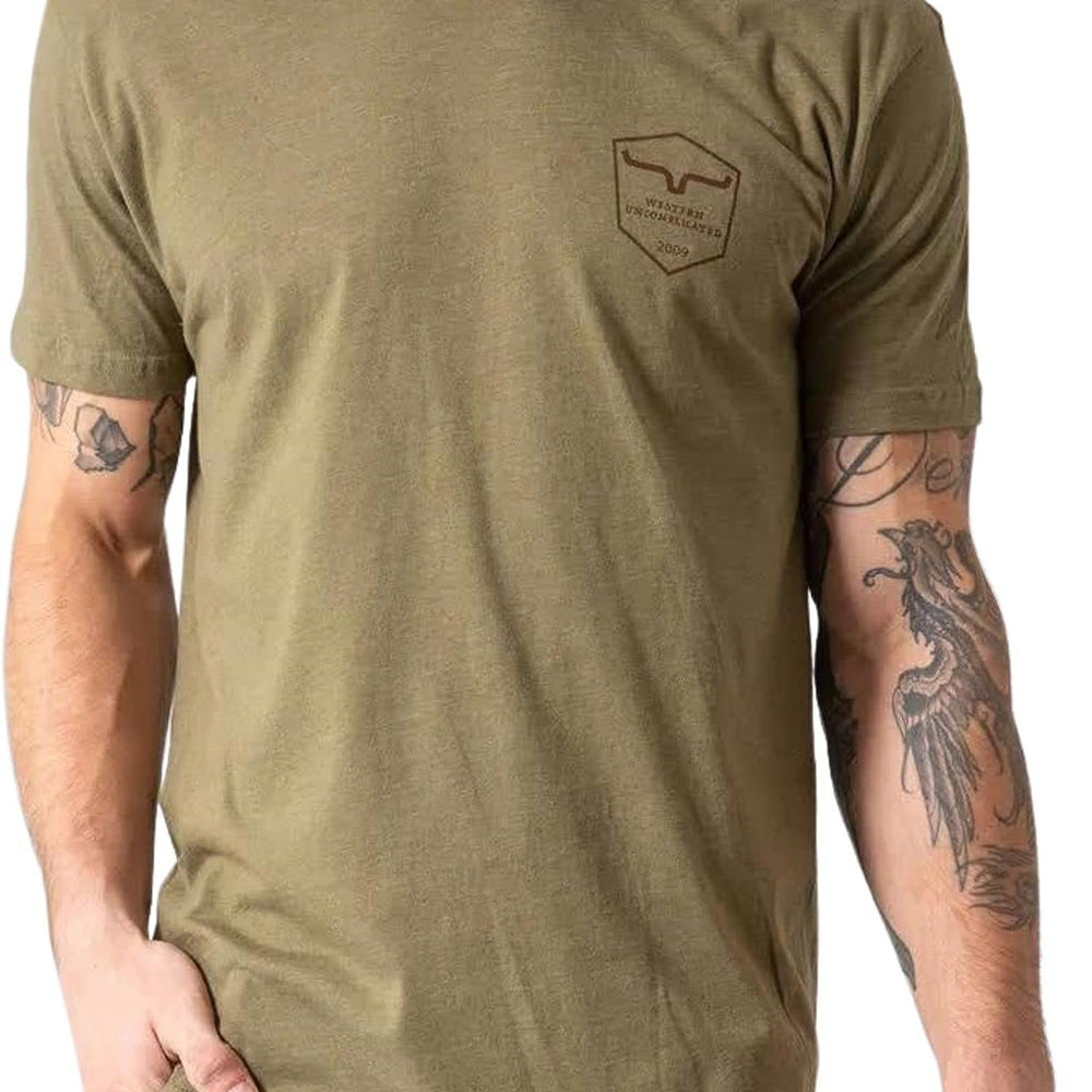 
                  
                    Kimes Ranch Men's Shielded Trucker T-Shirt in Military Green
                  
                