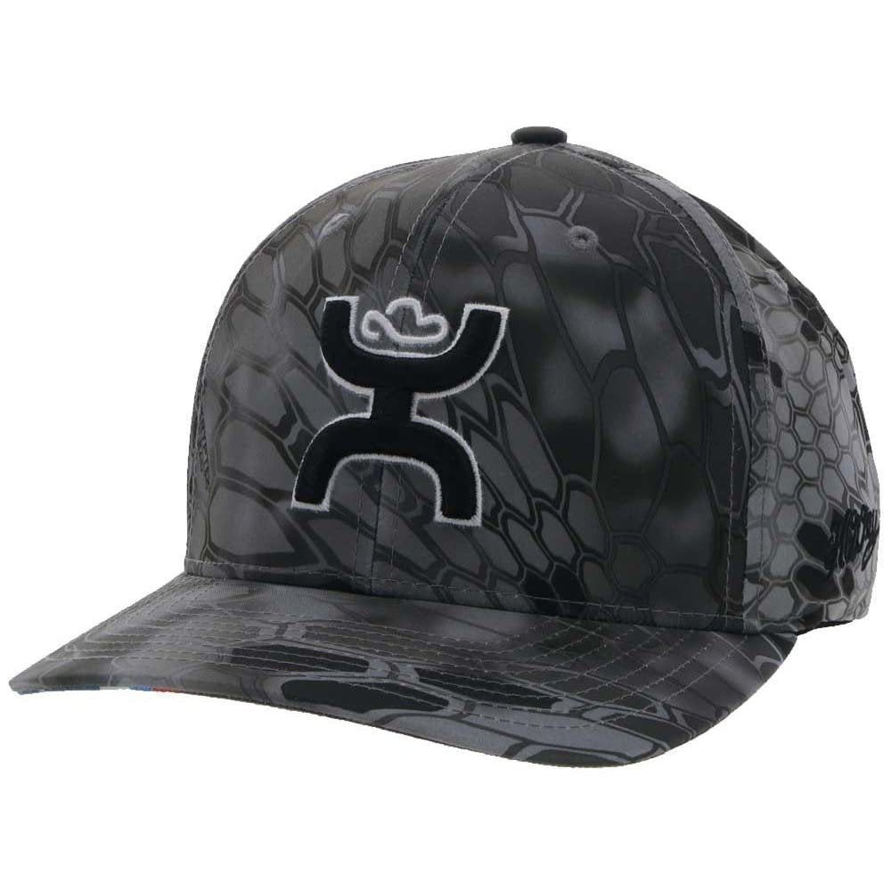Hooey Men's Chris Kyle Flexfit Fitted Hat, Grey Camo, Large/X-Large