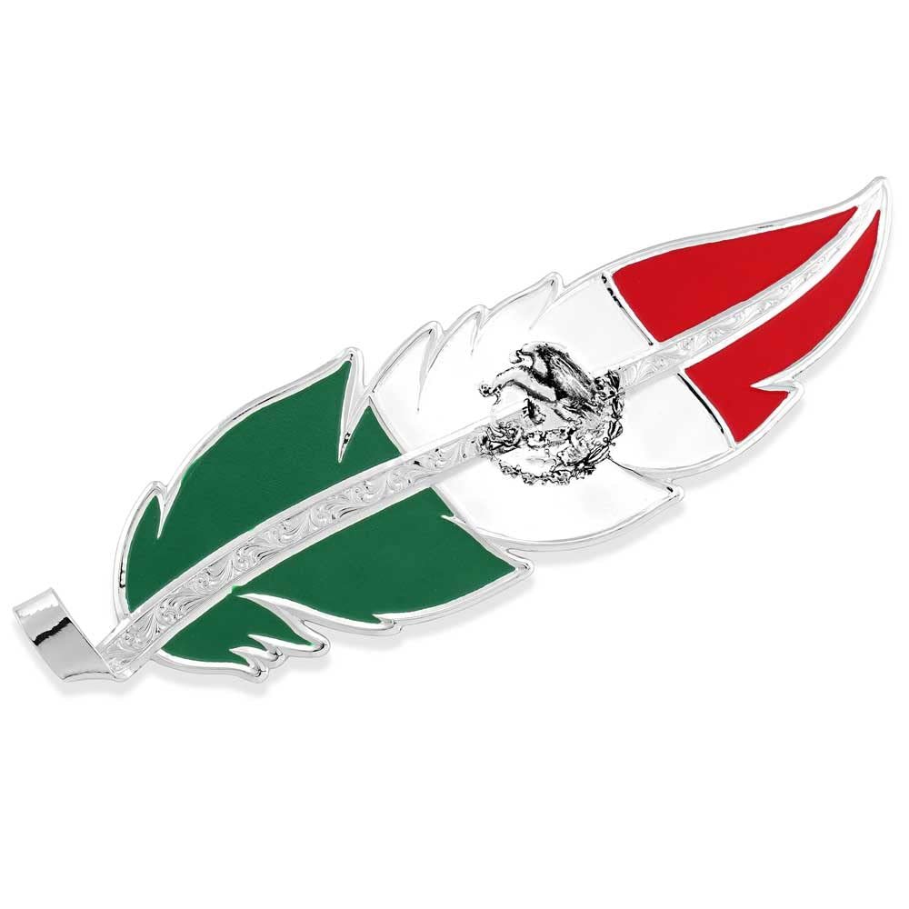 
                  
                    Montana Silversmiths Mexican Pride Hat Feather, Silver
                  
                