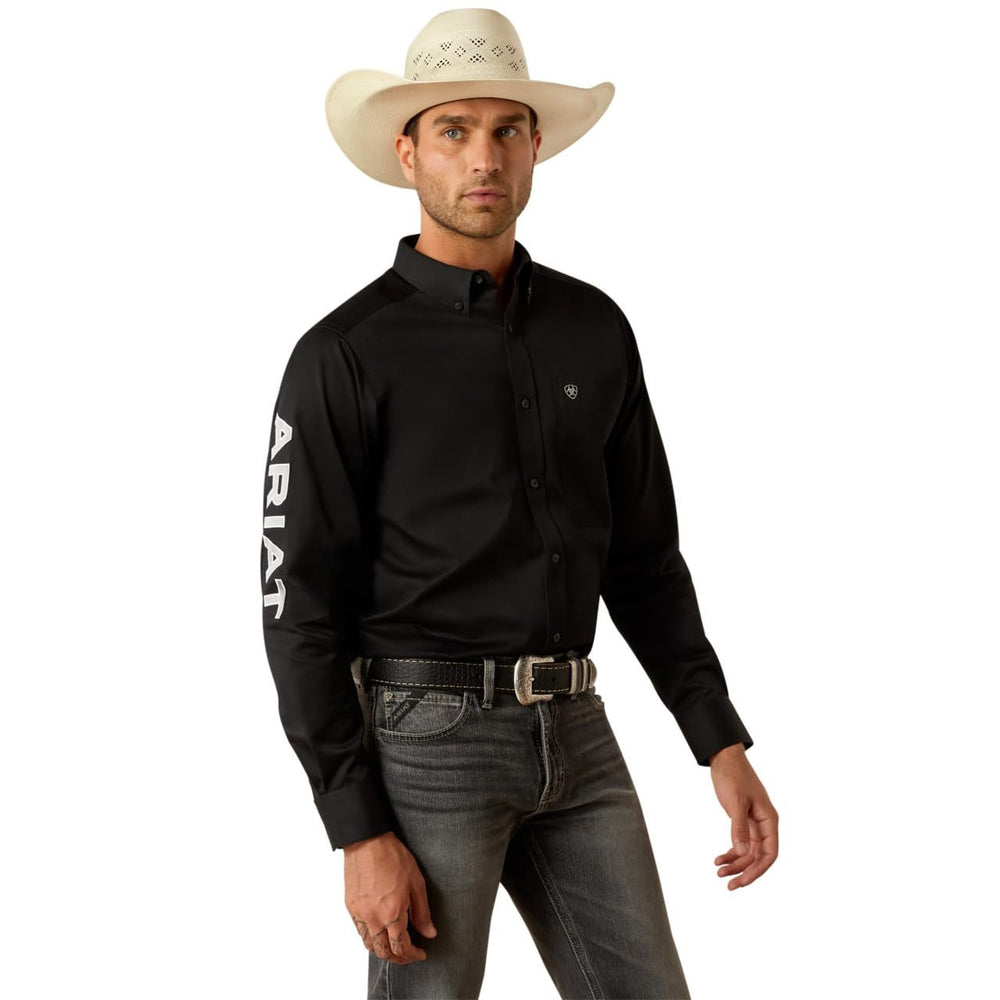 
                  
                    Ariat Men's Team Logo Twill Classic Fit Shirt in Black/Grey
                  
                