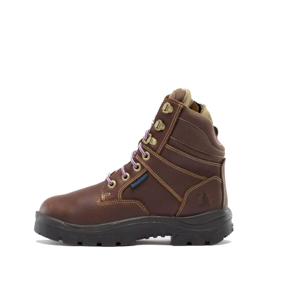 
                  
                    Side of Steel Blue Southern Cross Zip Ladies: Met / PR Midsole Work Boot in Oak
                  
                