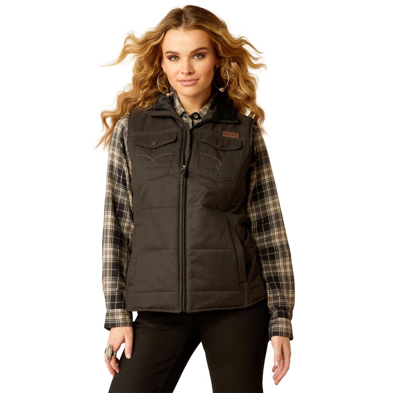 Ariat Women's Grizzly Quilted Vest in Black