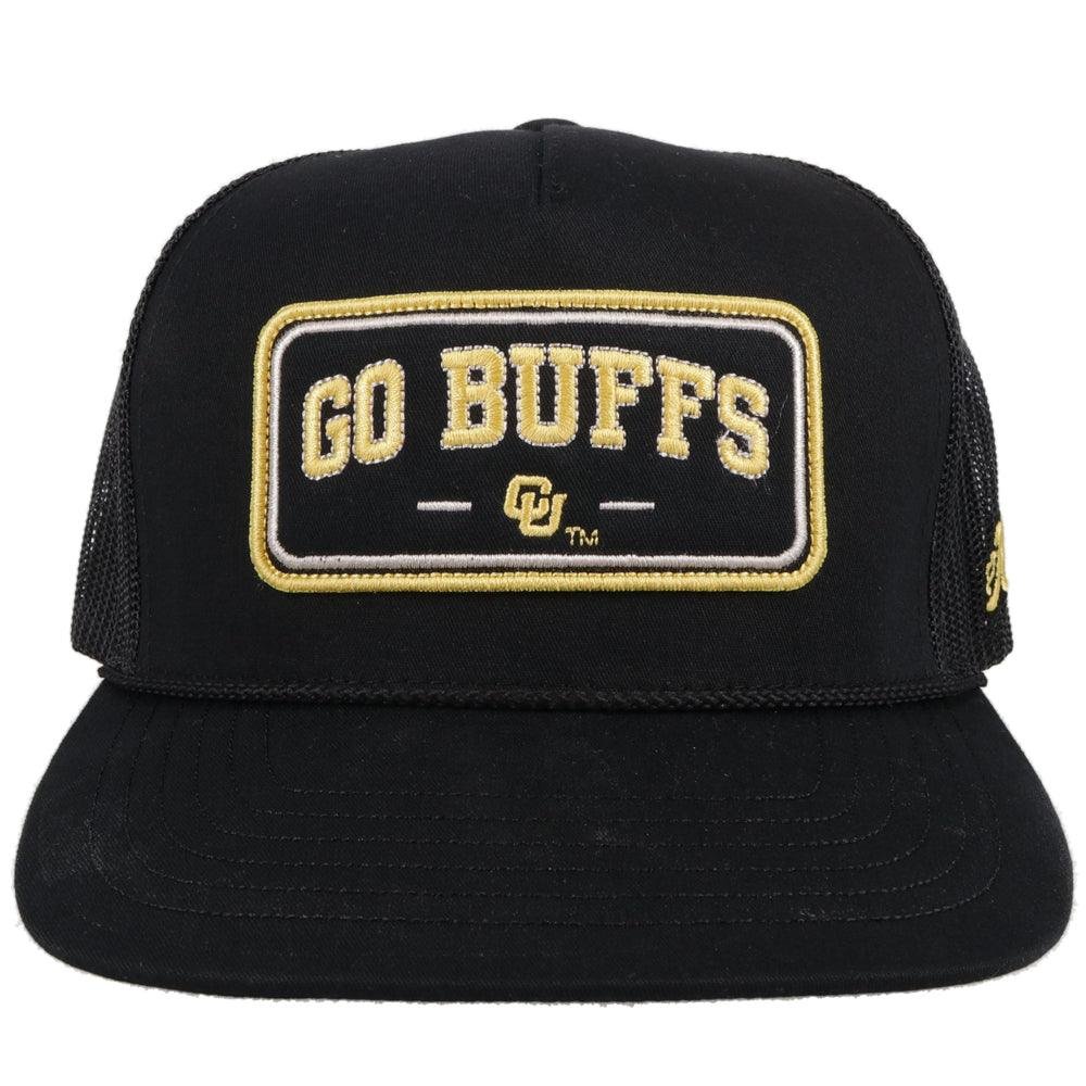 Front of Hooey University of Colorado Snapback Hat, Black