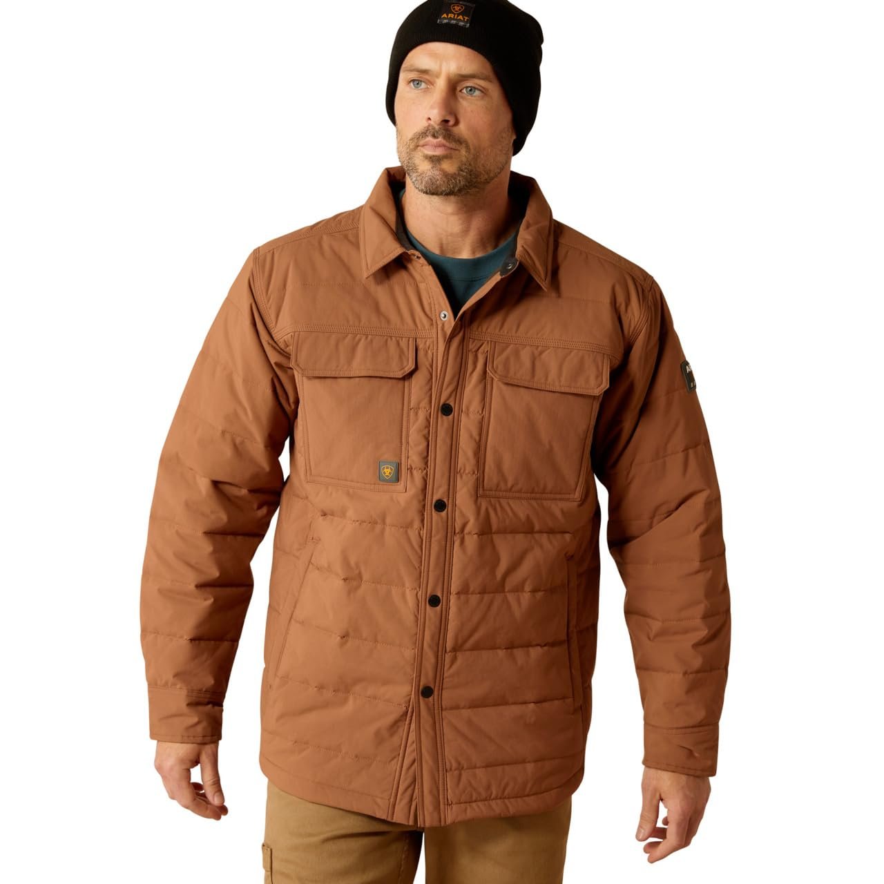 Ariat Men's Rebar Cordura Ripstop Insulated Shirt Jacket in Aztec