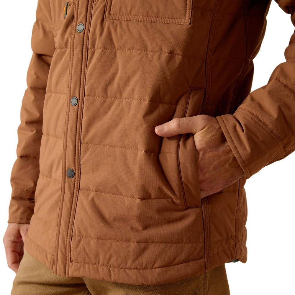 
                  
                    Pocket of Ariat Men's Rebar Cordura Ripstop Insulated Shirt Jacket in Aztec
                  
                