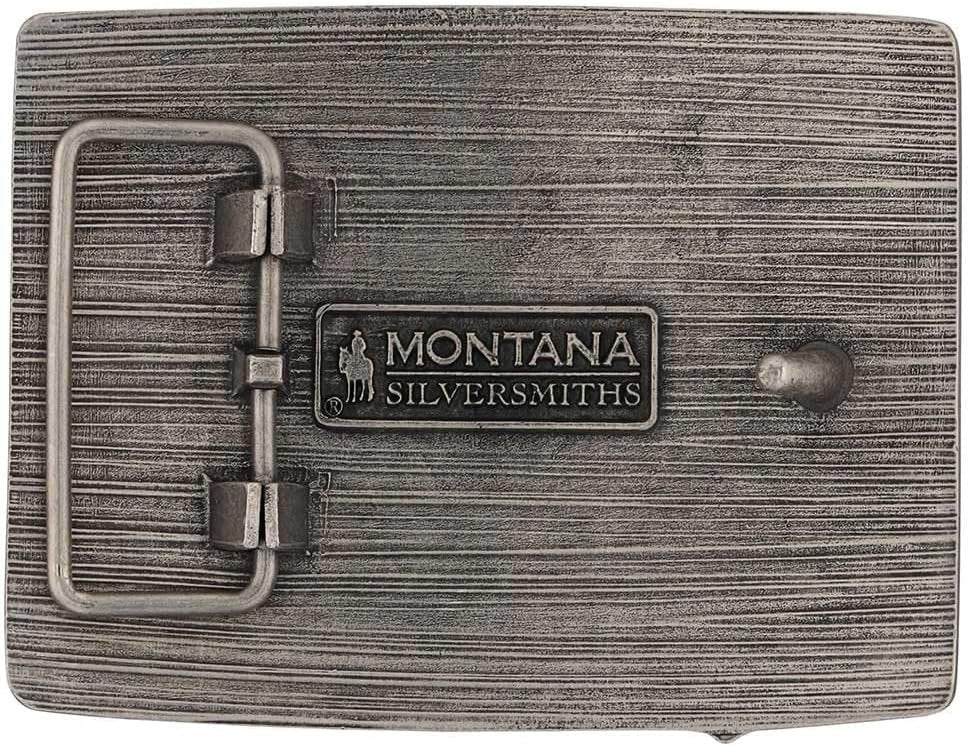 
                  
                    Back of Montana Silversmiths Longhorn Attitude Western Belt Buckle
                  
                