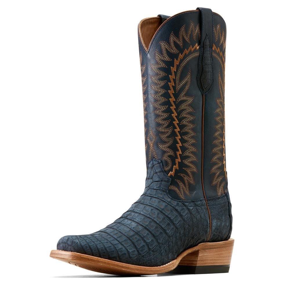 Ariat Men's Futurity Finalist Western Boot, Navy Sueded Caiman