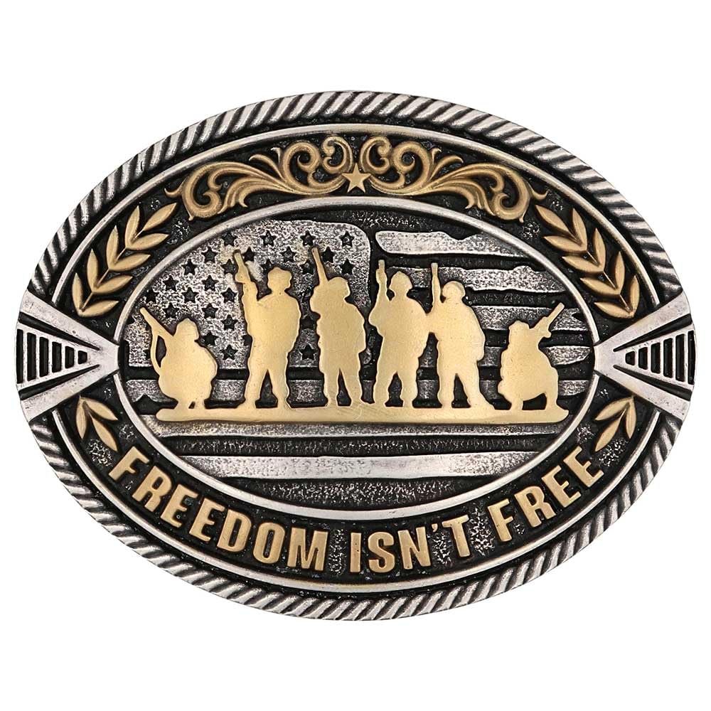 Montana Silversmiths Freedom Isn't Free Attitude Buckle