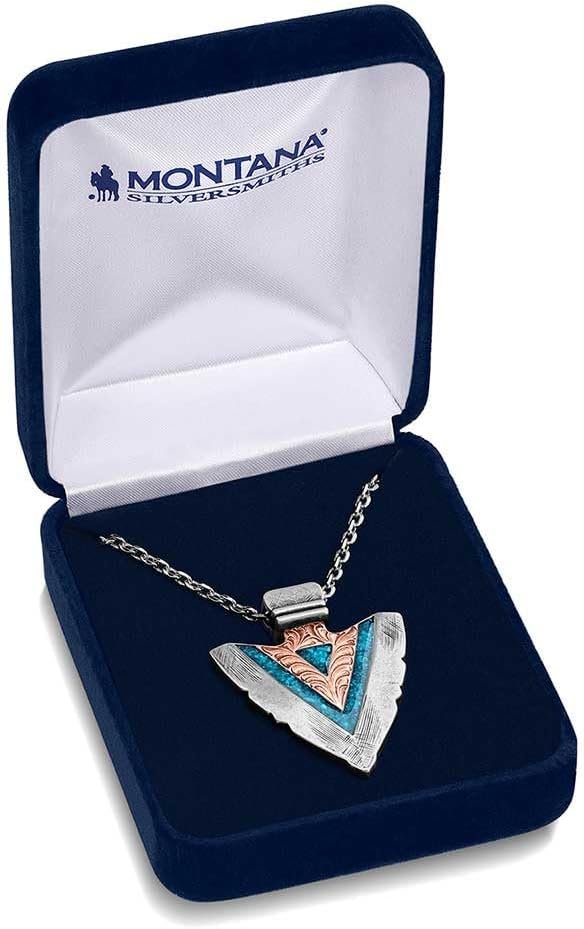 
                  
                    Montana Silversmiths Men's Inner Light Turquoise Arrowhead Necklace in Gift Box
                  
                