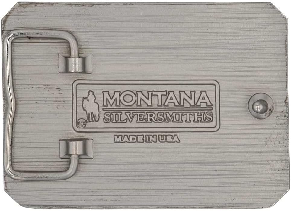 Back of Montana Silversmiths Men's Patriotic Duty Chris Kyle Attitude Belt Buckle