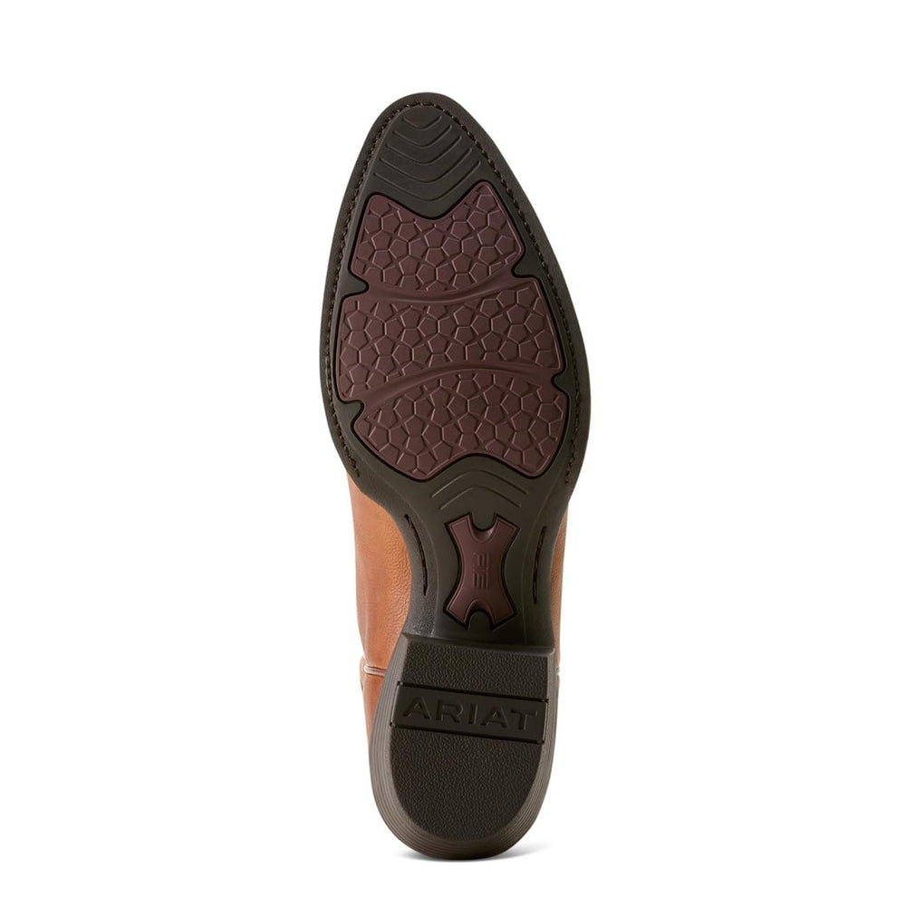 
                  
                    Outsole of Ariat Men's Heritage R Toe Western Boot in Cognac
                  
                