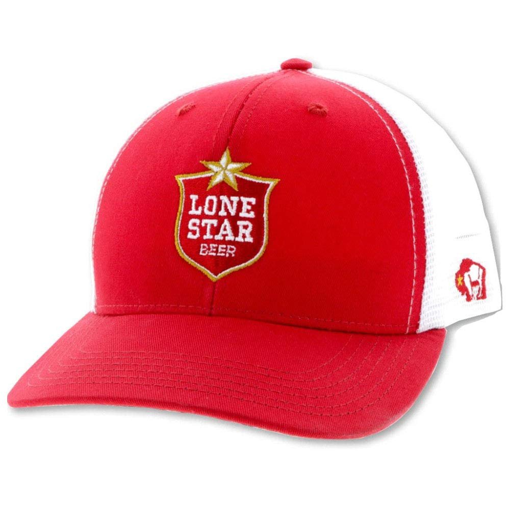 HOOEY Lonestar Red/White Trucker Cap with Lonestar Shield Logo