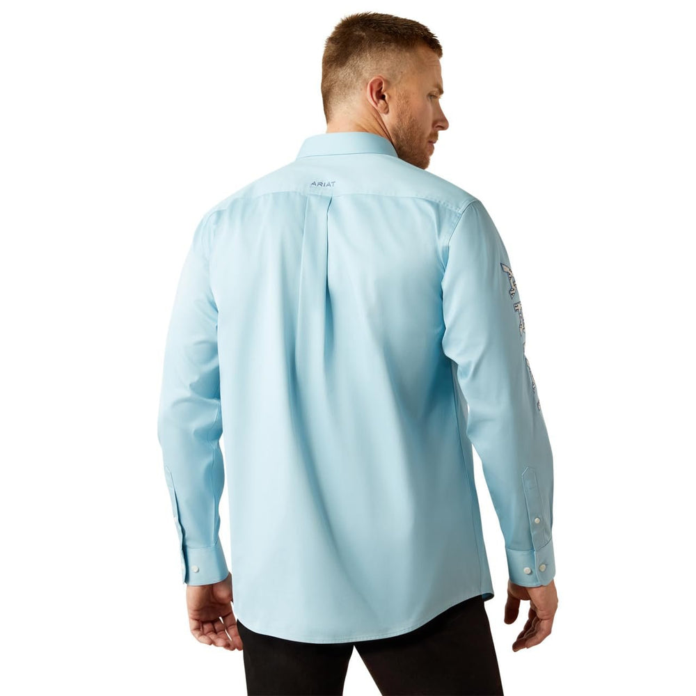 
                  
                    Back of Ariat Men's Team Logo Twill Classic Fit Shirt
                  
                