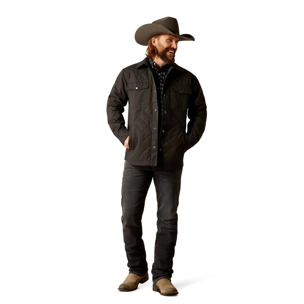 
                  
                    Man Wearing Ariat Men's Grizzly Shirt Jacket in Black
                  
                