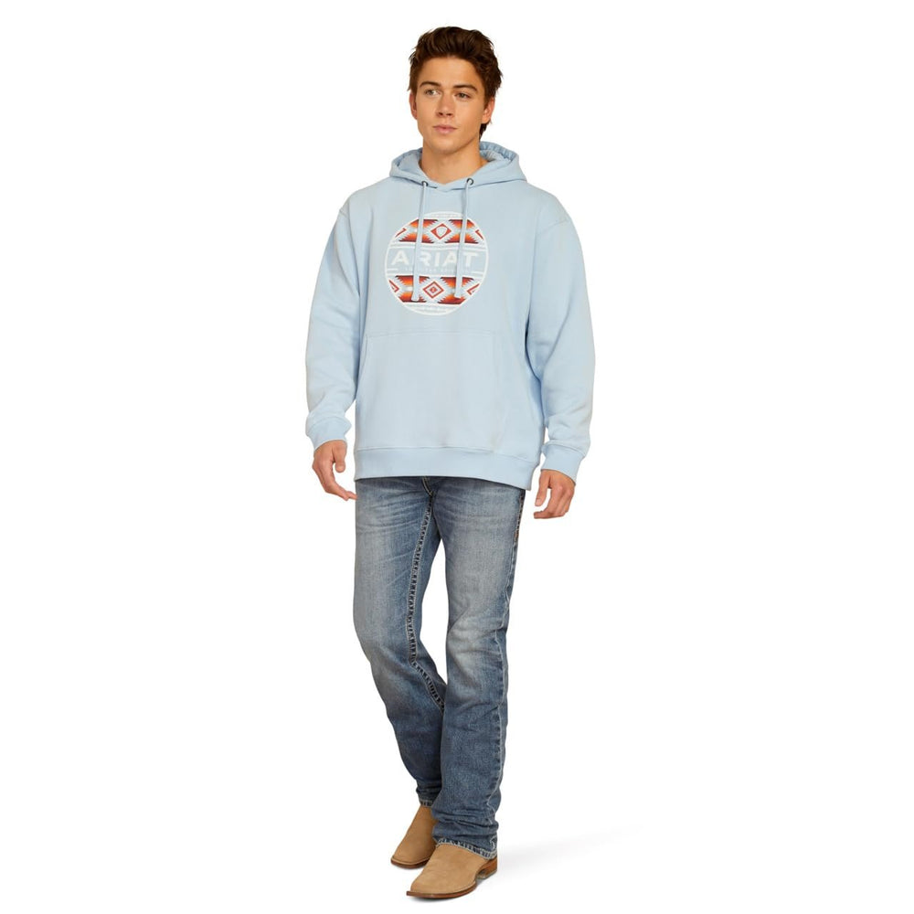 
                  
                    Man Wearing Ariat Men's Canyon Southwest Circle Hoodie
                  
                