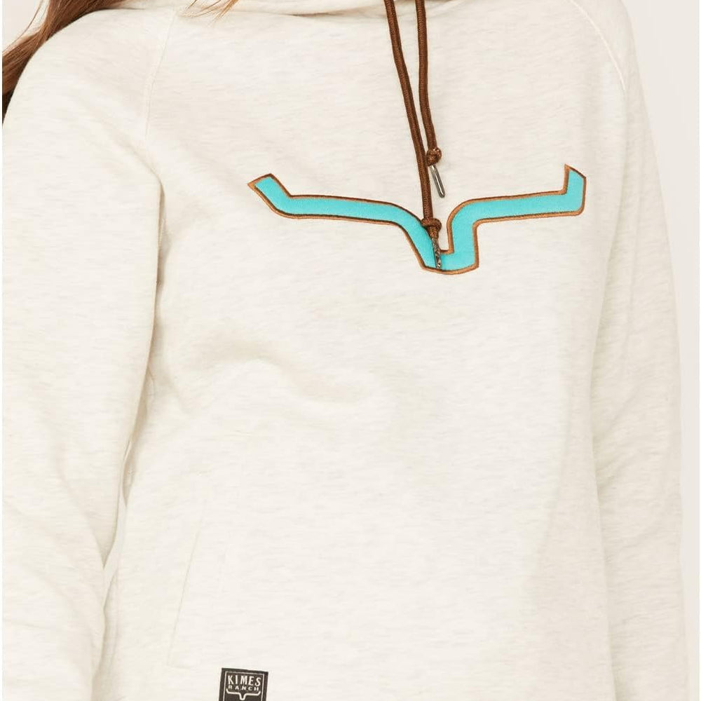 
                  
                    Close-up of Kimes Ranch Women's Two Scoops Hoodie in Oatmeal
                  
                