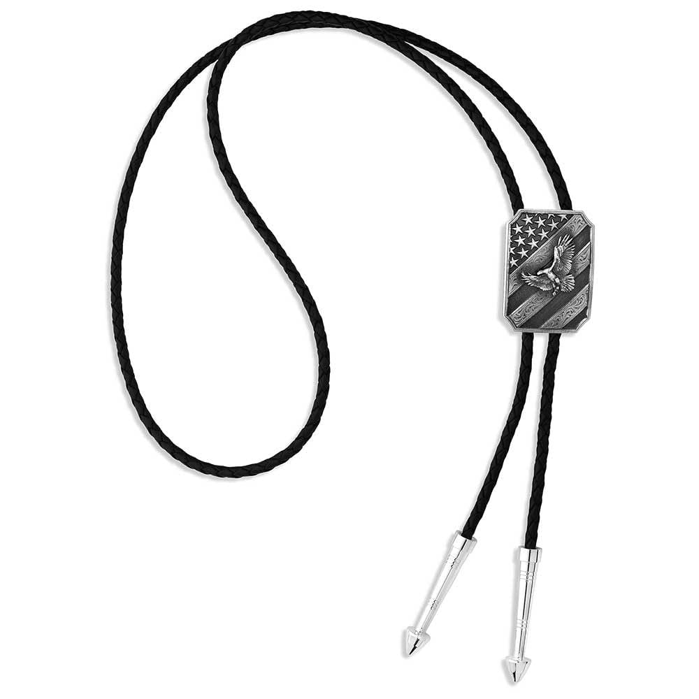 
                  
                    Front of Montana Silversmiths American Made Tradition Bolo Tie With Loop
                  
                